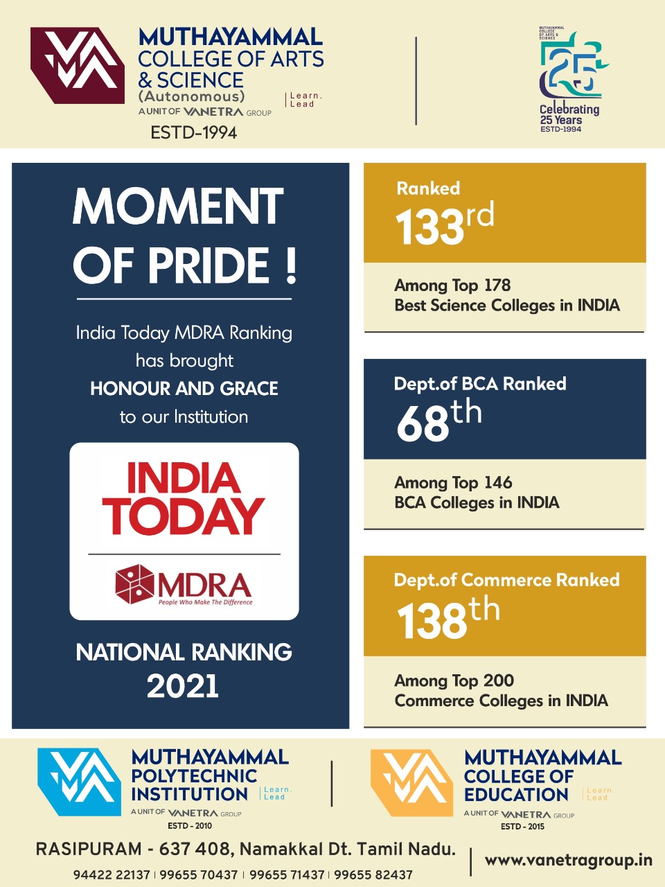 Muthayammal College of Arts and Science